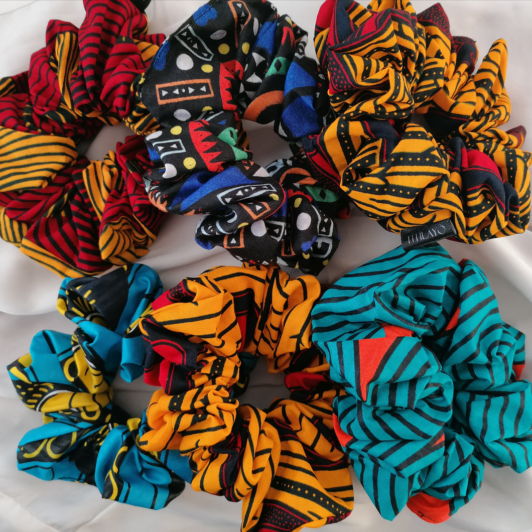 Ankara Scrunchie Set